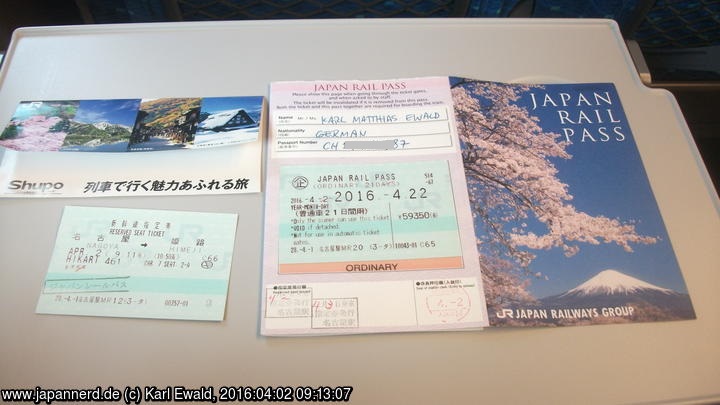 Mein erster Japan Rail Pass und eine Reservierung
