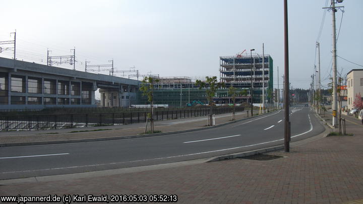 Shin-Aomori Bahnhofsnähe: hier wird gebaut

