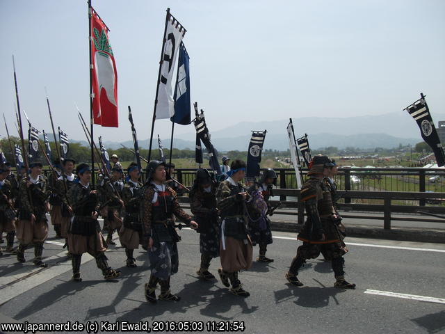 Yonezawa, Uesugi Matsuri: ein General mit seiner Truppe
