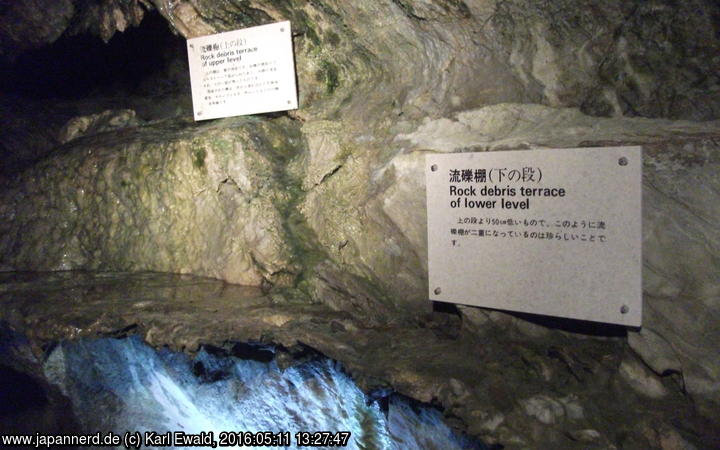 Klick für Großformat Ryusenshindo: die Gestalt einer Höhle ist ein Produkt aus Auswaschungen und Einstürzen