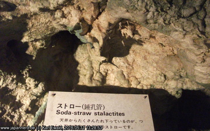 Ryusenshindo: Röhrchenstalagtiten. Auf japanisch erfährt man wohl auch, wie sie zustandekommen.
