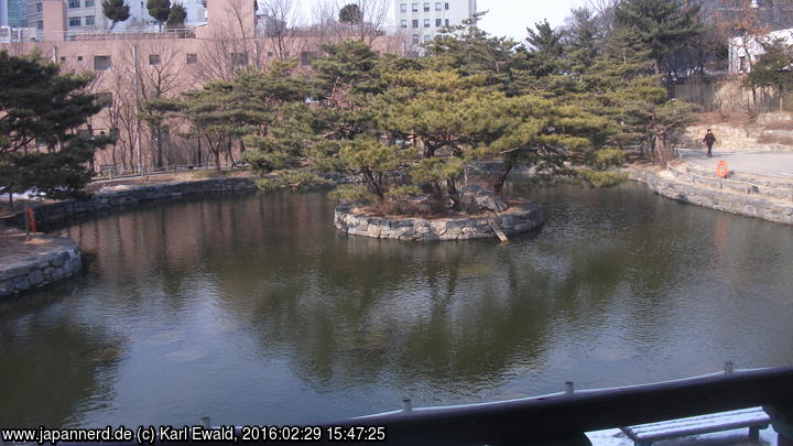 Seoul, Namsangol Hanok Village, Blick vom Pavillion
