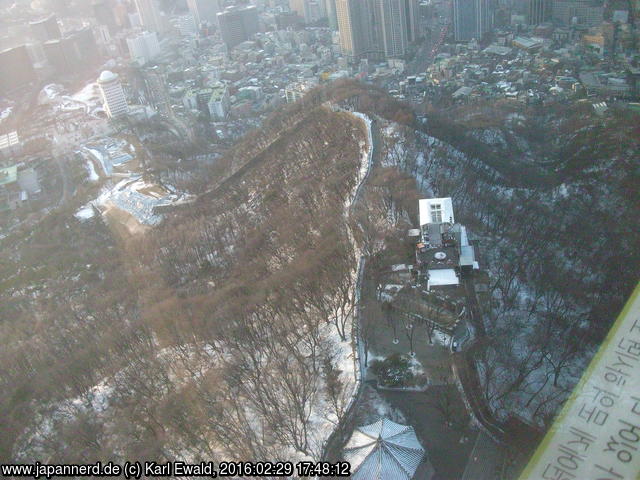 Seoul, Namsan, Blick vom N Seoul Tower nach (Nord)Westen
