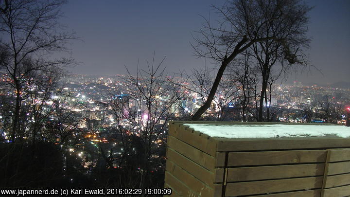 Seoul, Namsan, Blick auf Seoul bei Nacht
