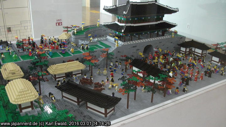 Seoul, Stadtmauermuseum bei Dongdaemun: Lego-Modell des Osttores
