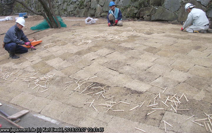 Fukuoka, Maizuru Park: Gartenarbeiten
