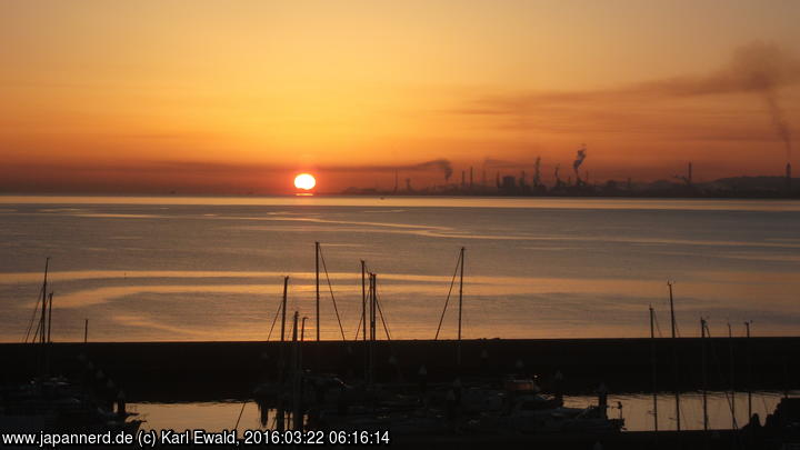 Beppu, Sonnenaufgang
