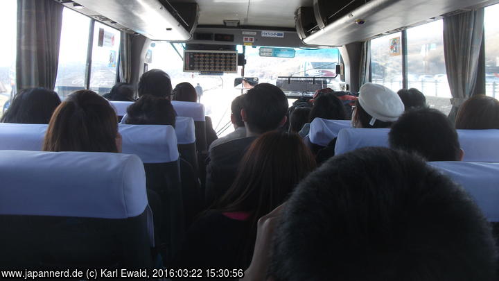 Aso, Busfahrt zurück von Kusasenri
