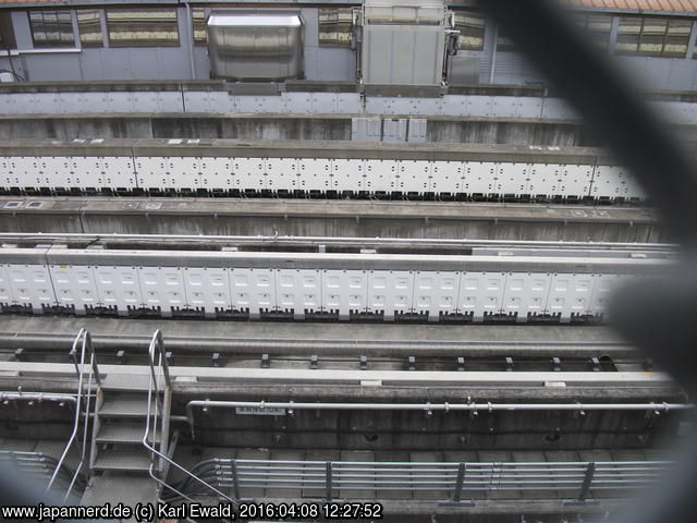 Yamanashi Prefecture Maglev Exhibition Center: Blick auf die Strecke von der Beobachtungsplattform
