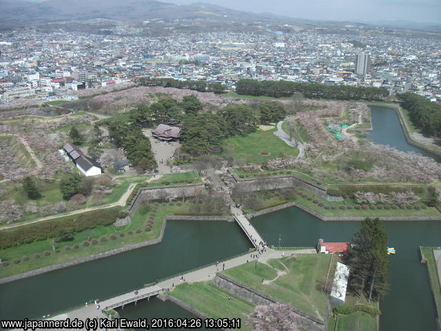 Hakodate, die Goryôkaku-Festung vom Turm aus gesehen
