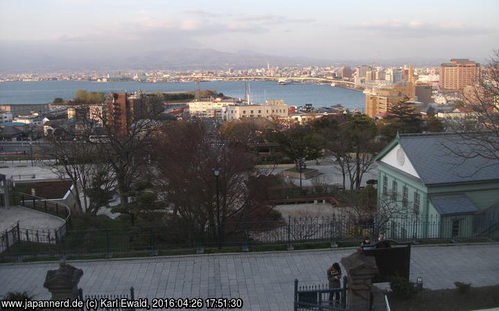 Hakodate, Old Public Hall of Hakodate Ward, Blick vom Balkon
