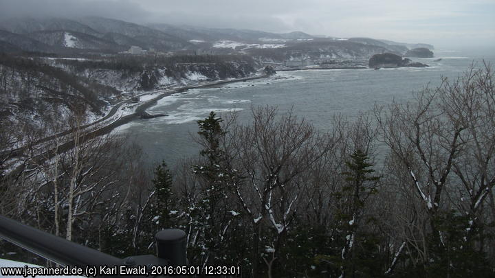 Shiretoko, Blick von Kap Puyuni auf Utoro
